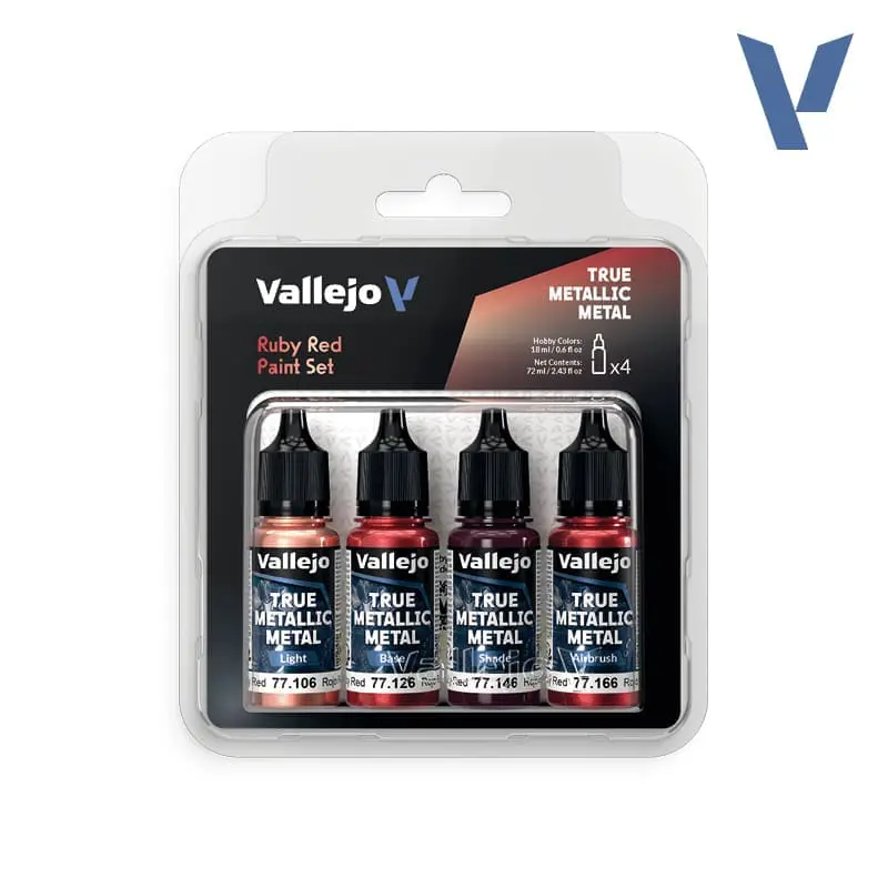 Vallejo TMM Ruby Red Paint Set 4x18 ml 77.254