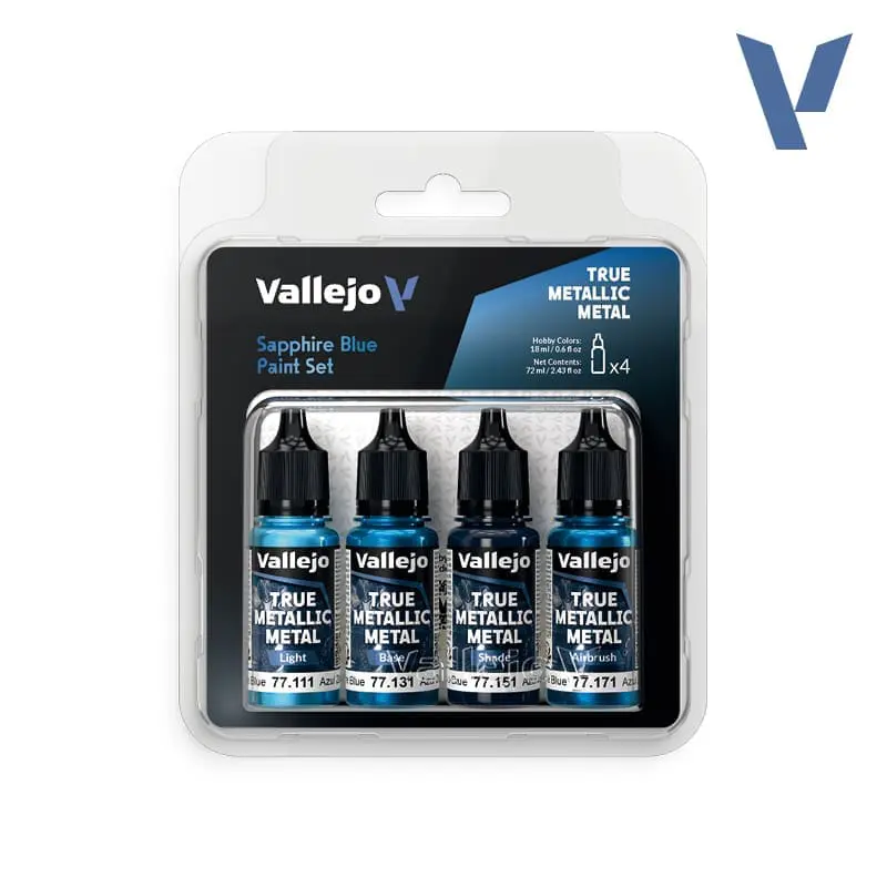 Vallejo TMM Sapphire Blue Paint Set 4x18 ml 77.256