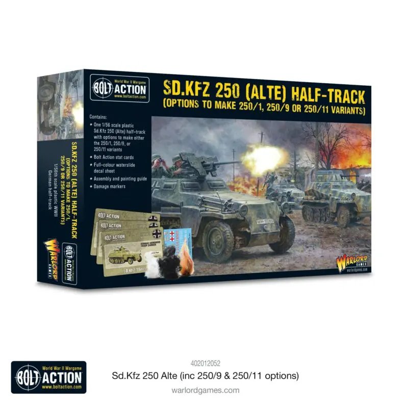Sd.Kfz 250 (Alte) Half-Track (Options To Make 250/1, 250/9 or 250/11 Variants)